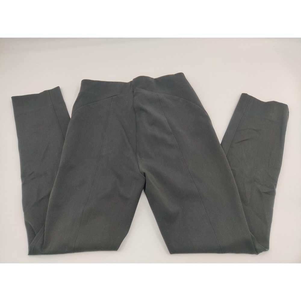 Loft Womens Black Skinny Ankle Pants Side Zip Gold Ankle Zippers Size 4 - Picture 2 of 12